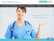 Tablet Screenshot of healthcarehands.com